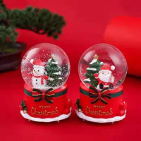 Crystal Ball Music Box Octopus Box Decoration Hand Shake Snowflake as a Gift for Girlfriend and Children's Best Friends