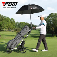Pgm 2022 New Golf Foldable Four-Wheeled Ball Cart Trolley Umbrella Rack Bottle Cage Manual Brake