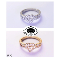 cincin wanita anti karat Perempuan Laki-laki Ulang tahun emas permata putih silver jewellery ring