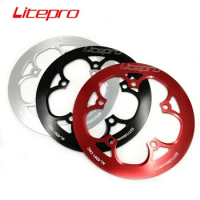 LITEPRO Chain Wheel Guard Plate Alloy 130BCD 52T/53T Single Speed Chainring Sprocket Protection Disc Cover Folding Bike Part