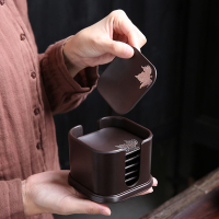 PUSH!品茗喝茶具 電木茶墊杯墊隔熱茶席杯托茶托茶具配件套裝組方形T07