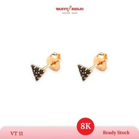 WAHYU REDJO - ANTING EMAS TUSUK SEGI3 MATA HITAM 8K EMAS ASLI 100% NON PAMERAN