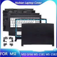 NEW Laptop Top Case For MSI GF66 MS-1581 1582 Katana GF66 LCD Back Cover/Front Bezel/HInges/Palmrest/Bottom Case Black 15.6 Inch