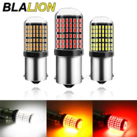 BLALION Super Bright Car LED Brake Light Bulbs Canbus 1156 1157 T20 BAU15S 21W 3014-144SMD Auto Brake Lamp Turn Signal Lights