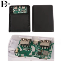 Black 18650 DIY Power Bank Case Dual USB Output Ports Plastic Shell Box Mobile Power Bank Case No Welding