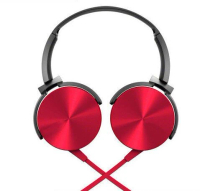 MDR-XB450頭戴式耳機 帶咪重低音立體聲手機耳機（紅色）