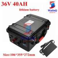 waterproof 36v 40ah lithium ion battery 18650 BMS li ion for 750w 1500w E-Bike scooter bicycle Tricycle boat EV +5A charger