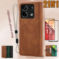 Untuk sarung Kulit Selak, Reka Bentuk 2 Dalam 1, Untuk Redmi Note 13 Pro 5G, dengan Slot Dompet dan