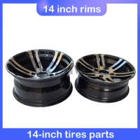 Front/rear 14 inch rims aluminum alloy wheels for ATV kart four-wheel UTV all-terrain vehicle 235/30-14 tires Accessories