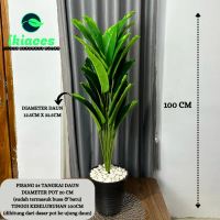 DAUN PISANG PLASTIK JUMBO 1 METER 24 DAUN DEKORASI BUNGA SUDUT RUMAH BUNGA HIAS PLASTIK MURAH
