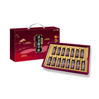 【順天本草】黃金蟲草飲禮盒-紅景天添加(18ml/瓶x30入-蛹蟲草子實體、紅景天、粉光參)