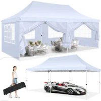 10x20 Heavy Duty Pop-Up Canopy Party Gazebo Commercial Instant Tent w/ Sidewalls