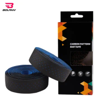 BOLANY Handlebar Tape PU Eva Anti-slip Wrap Soft Breathable Shockproof Road Tape End Bar MT Bicycle Grips Cycling Accessories
