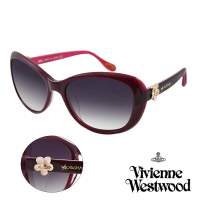 【Vivienne Westwood】英國薇薇安魏斯伍德復古小花星球太陽眼鏡(紫 AN802M03)
