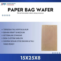 PAPER BAG WAFER COKLAT POLOS / PAPERBAG WAFER MOTIF BATIK / TAS KERTAS