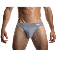 Men's underwear, European and American sexy, simple, low waisted, breathable black and white cotton thong, men's