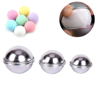 6pcs/set Bath Bomb Molds Aluminum Alloy Ball Sphere Bath Bomb Mold Cake Baking Pastry Mould