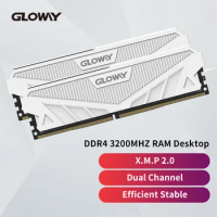 Gloway memoria ram ddr4 3200mhz dimm (16gbx2) (8gbx2) 3600mhz desktop de calor 32gb memória para computador