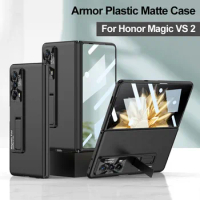 GKK Shockproof Armor Bracket Case For Honor Magic VS 2 Front Screen Glass Lens Protective Matte Cove