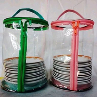 tas piring tempat sarung piring transparan anti debu sarung piring cover tas piring Big size