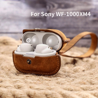 Da trường hợp Đối với Sony WF-1000XM4 da chính hãng bảo vệ Bìa Đối với Sony WF 1000 xm4 Sạc Hộp túi với tay dây đeo cổ tay