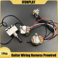 Electric Guitar Wiring Harness Prewired Two Pickup 500K Big Pots 3 Way Toggle Switch for LP Electric Guitarra