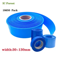 1m18650 21700 26650 32650 Lithium Battery PVC Shrinkable Tubing PVC Heat Shrink Tube 21700 Li-ion Wrap Cover Insulation Sheath