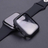 Cover+Glass for Apple watch case 45mm 41mm 44mm 40mm 38mm 42mm screen protector bumper Tempered iwatch case series 8 7 6 se 5 3