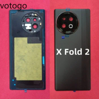 Repair Original Back Cover 8.03'' For ViVO X Fold 2 5G Rear Battery Door Glass Housing Case + Camera Lens Frame X Fold2 Replace