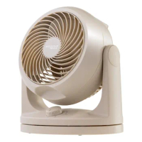 IRIS USA Woozoo 11" 3-Speed Oscillating Air Circulator Fan, Latte