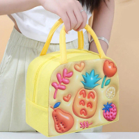 New 3D Children's Lunch Box Bag, Thickened Insulation Bag, Cartoon Hand-held Bag, Fresh-keeping H7M2