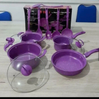 Cookware Set 13Pcs / Panci Marble / Panci Teflon Set 13Pcs Komplit Terlaris
