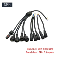Y-Type Cables Connector 2 3 4Pin 1 to 2 3 4 5 Splitter Connector Waterproof IP67 Outdoor LED Solar Light Male Female Plug Wire