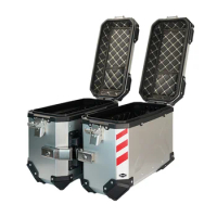 36L Silver Motorcycle Luggage Delivery Box Aluminium Case Motorcycle Side Box Luxury Accessories For Motorcycle