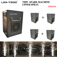 4pcs 750w Cold Spark Machine DMX Firework Machine DJ Remote Cold Fireworks Fountain Stage TI Powder Spark Machine For Wedding