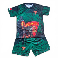 Kiddobee/Baju anak Setelan Loreng kids anak/Oneset Celana dan Baju Motif Polisi Hutan POLHUT Hijau d
