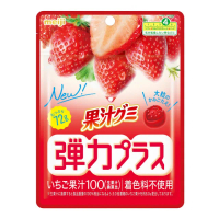 【Meiji 明治】果汁QQ軟糖-草莓口味(彈力 72g/包)