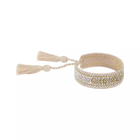 Christian Dior [12.12 Dealcember] CD Bracelet Crystal Clear Beige Cotton