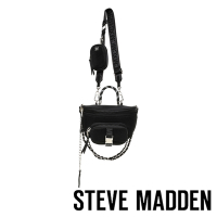 STEVE MADDEN-BTOUGH 皮帶立體子母斜背腰包-黑色