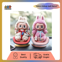 [FUNCREW] Pajangan Mobil Boneka Labubu Lucu - Tempat Aroma Parfum Mobil - Tempat Duduk Mini Dekorasi