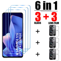 6 in1 Tempered Glass for Xiaomi Poco F3 F4 GT M3 M4 Pro 5G Camera Film Screen Protector for Poco X3 Pro X3 NFC X4 Pro 5G X5 Pro