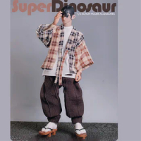 1/6 Scale Men Solider Japanese Taoist Robe Samurai Vest Coat Pants Clothes Set for 12'' Action Figure Model As Toys Gift