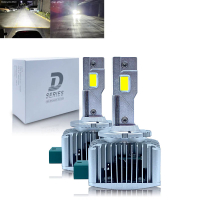 D3S D2R LED ไฟหน้า HID D2S D4S D5S D1S D3R รถหลอดไฟ Turbo LED Canbus 35000LM CSP ชิป6000K สีขาว90W Plug &amp; Pla