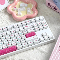 Keycap, Tiffany, 130 ปุ่ม, โปรไฟล์เชอร์รี่ PBT, ส่วนบุคคล, คีย์แคปแบบกล, การระเหิดสีย้อมห้าด้านสวมใส