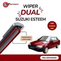 Wiper Dual 2 Lapis Karet Mobil Suzuki Esteem Kaca Mobil Depan Satu Pasang Kanan Kiri