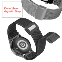 18/20/22mm Nylon Loop with Magnetic clasp for Galaxy Watch 6 classic/Active 2/Garmin forerunner645/Amazfit bip3 pro Wristbands