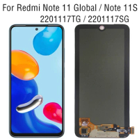 AMOLED 6.43"For Xiaomi Redmi Note 11( Global) LCD Display Note11 2201117TG Screen Touch Digitizer Re