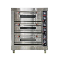 Hot sale Commercial Bakery Equipment Deck Oven 3 Deck 6 Tray Bakery Baking Oven Electric Pizza Oven