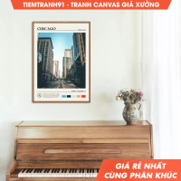 Tranh treo tường, Oil Paint, Chicago Wall Art, Chicago Poster, Chicago Photo, Chicago Wall Decor, Il