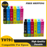 12PCS T0791 Compatible Ink Cartridge Full For Epson Stylus Photo PX660 P50 PX650 PX700W PX710W PX720WD 1500 1400 1410 Printer